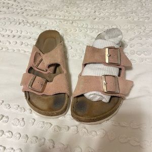 birkenstock arizona pink suede